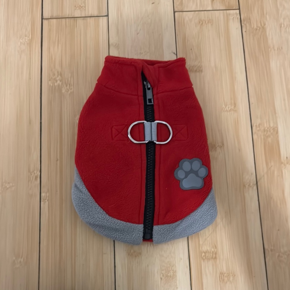 Red and Gray Dog Vest